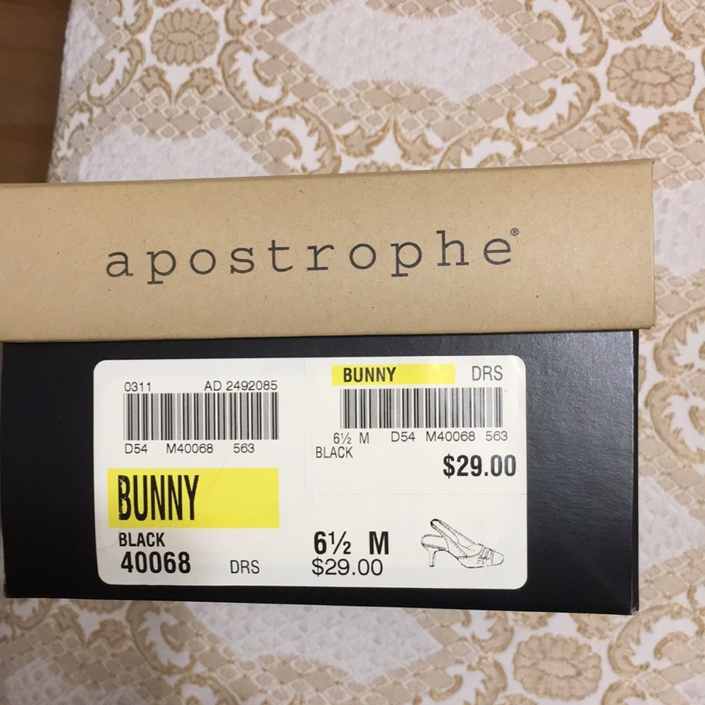 Apostrophe Sandals Size 6 1/2 M Black - Picture 11 of 11